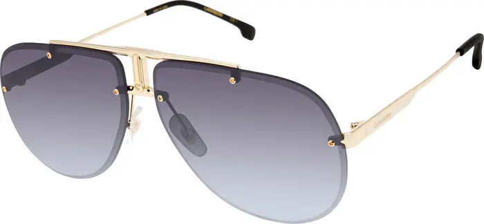 65mm Gradient Oversize Aviator Sunglasses | Nordstrom