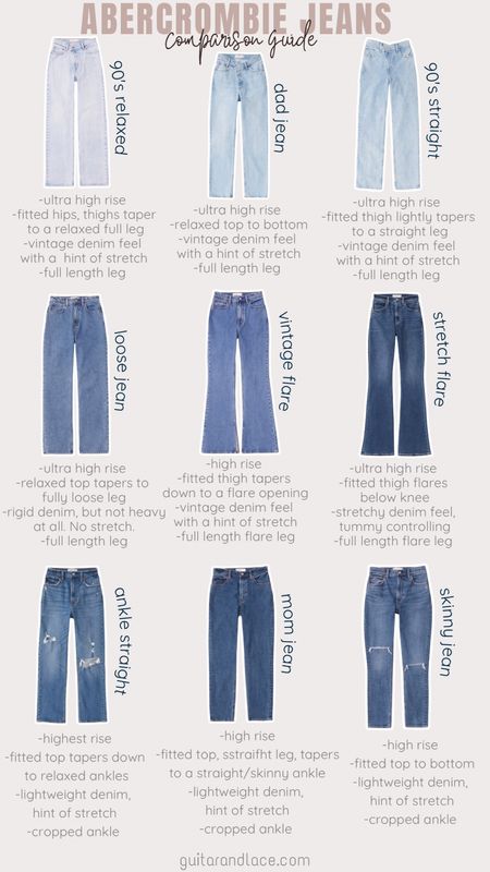 Abercrombie jeans comparison. Abercrombie denim. Abercrombie denim event. 

#LTKBacktoSchool #LTKSeasonal #LTKsalealert