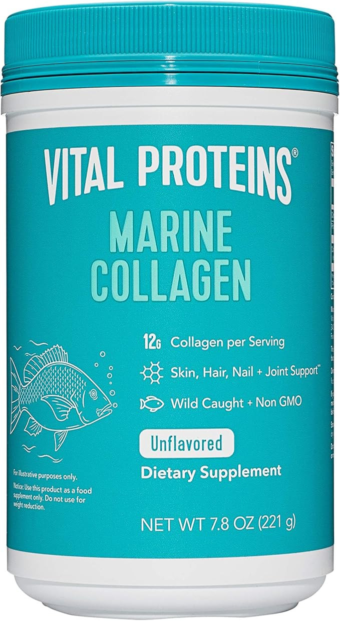 Vital Proteins Marine Collagen Peptides Powder Supplement for Skin Hair Nail Joint - Hydrolyzed C... | Amazon (US)