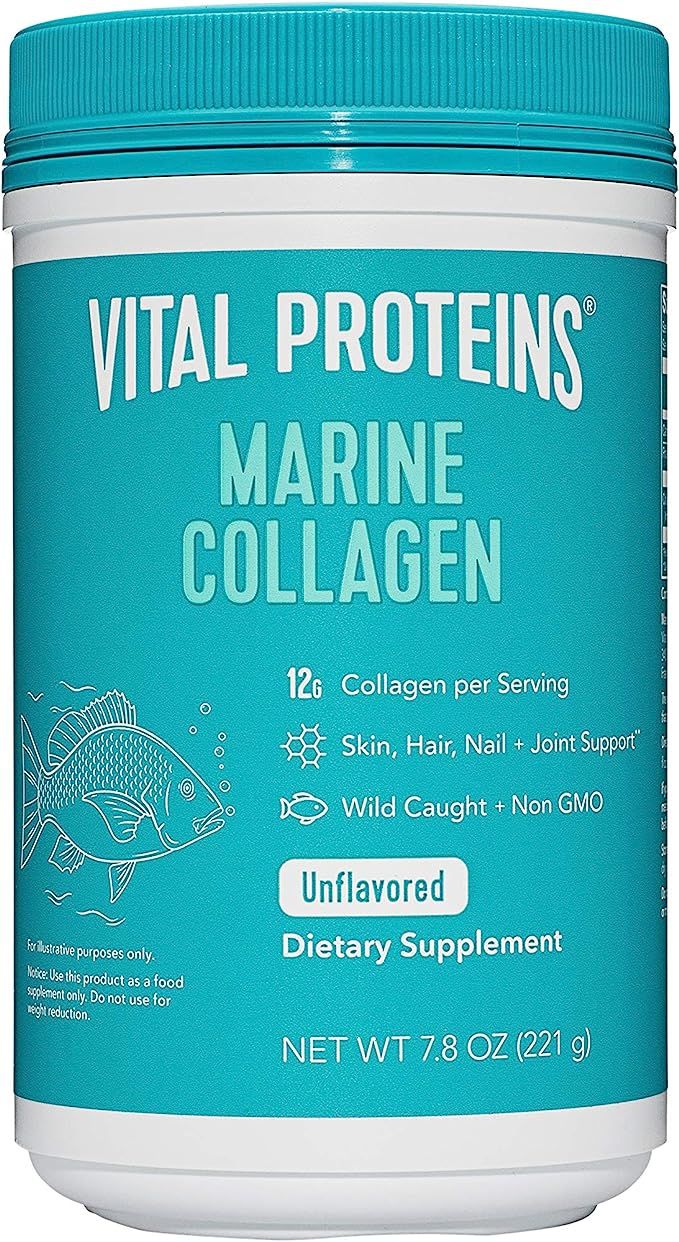 Vital Proteins Marine Collagen Peptides Powder Supplement for Skin Hair Nail Joint - Hydrolyzed C... | Amazon (US)