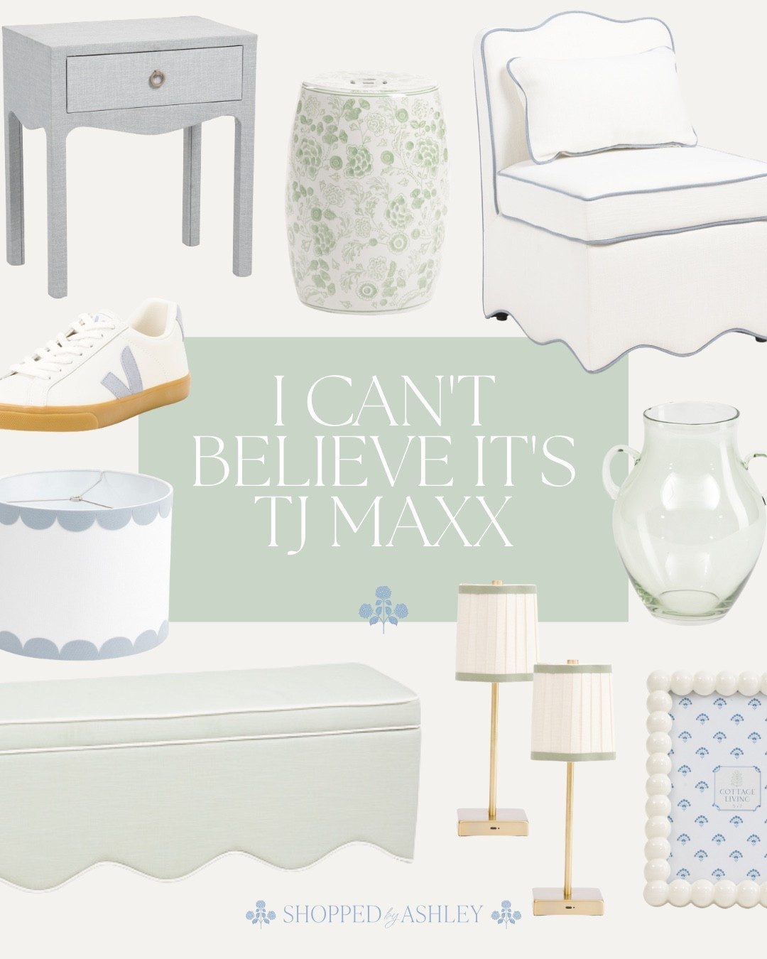 New TJ Maxx finds! Don’t forget to use code SHIP89 for free shipping on orders $89+! 

TJ Maxx decor, TJ Maxx furniture, Grandmillennial style, Grandmillennial decor, Grandmillennial home, blue and white decor, blue and white home, veja sneakers, cordless lamps, etu home vase, scallop chair, Lillian August 

#LTKHome