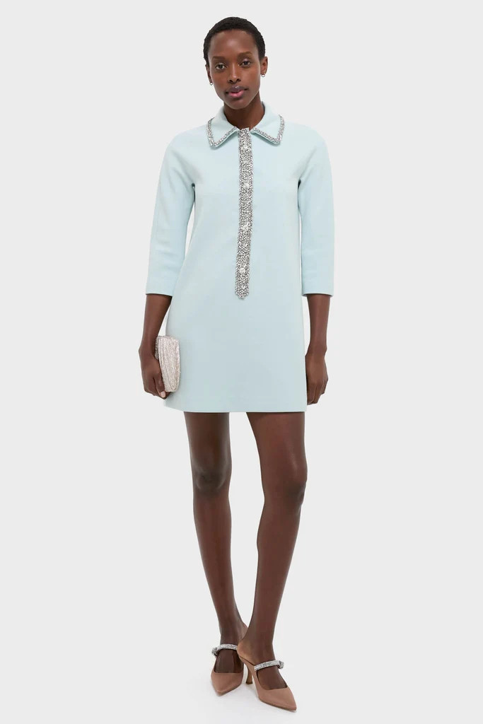 Ice Blue Embellished Nicola Dress | Tuckernuck (US)