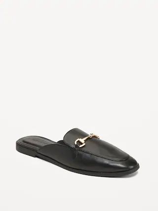 Faux-Leather Loafer Mule Shoes for Women | Old Navy (US)