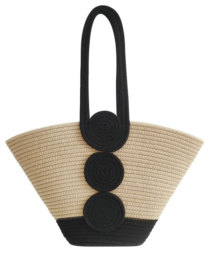 Rungion Large Woven Tote Bag for Women Handbag Cotton Rope Shoulder Purse Trendy Wristlet Bag for... | Amazon (US)