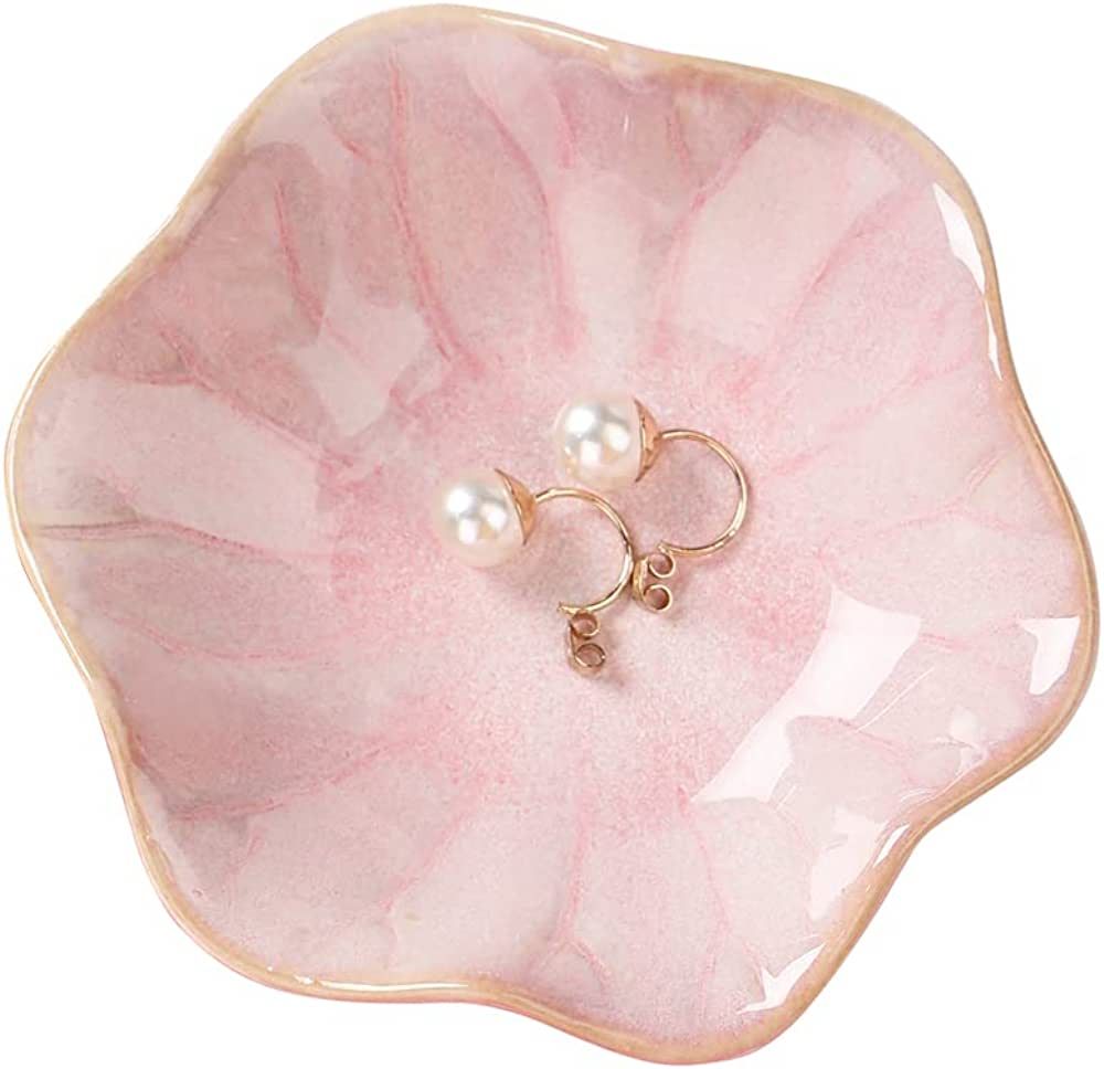 Ceramic jewelry dish,leaf jewelry tray key tray,jewelry holder,small ring dish holder Jewelry Pla... | Amazon (US)