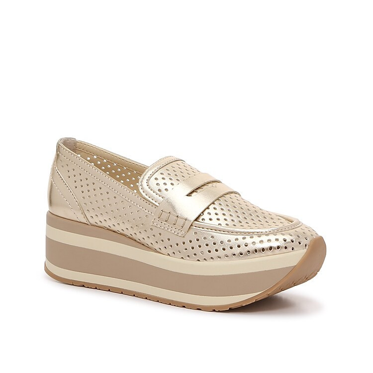 Dolce Vita Janine SlipOn | Women's | Gold Metallic | Size 7.5 | Slip-Ons | Sneakers | Wedge | DSW