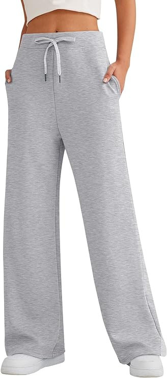 LILLUSORY Women's Wide Leg Sweatpants 2023 Fall Casual High Wasited Pants | Amazon (US)