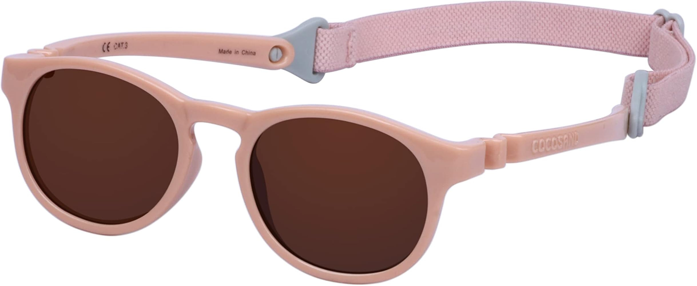 COCOSAND Baby Sunglasses with Strap Round Frame UV Protection for Baby toddler Girls Boys 0-12months | Amazon (US)
