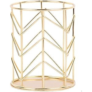 Weyoo Pen Holder, Wire Metal Pencil Holder, Decorative Desk Storage Organizer Container for Statione | Amazon (US)