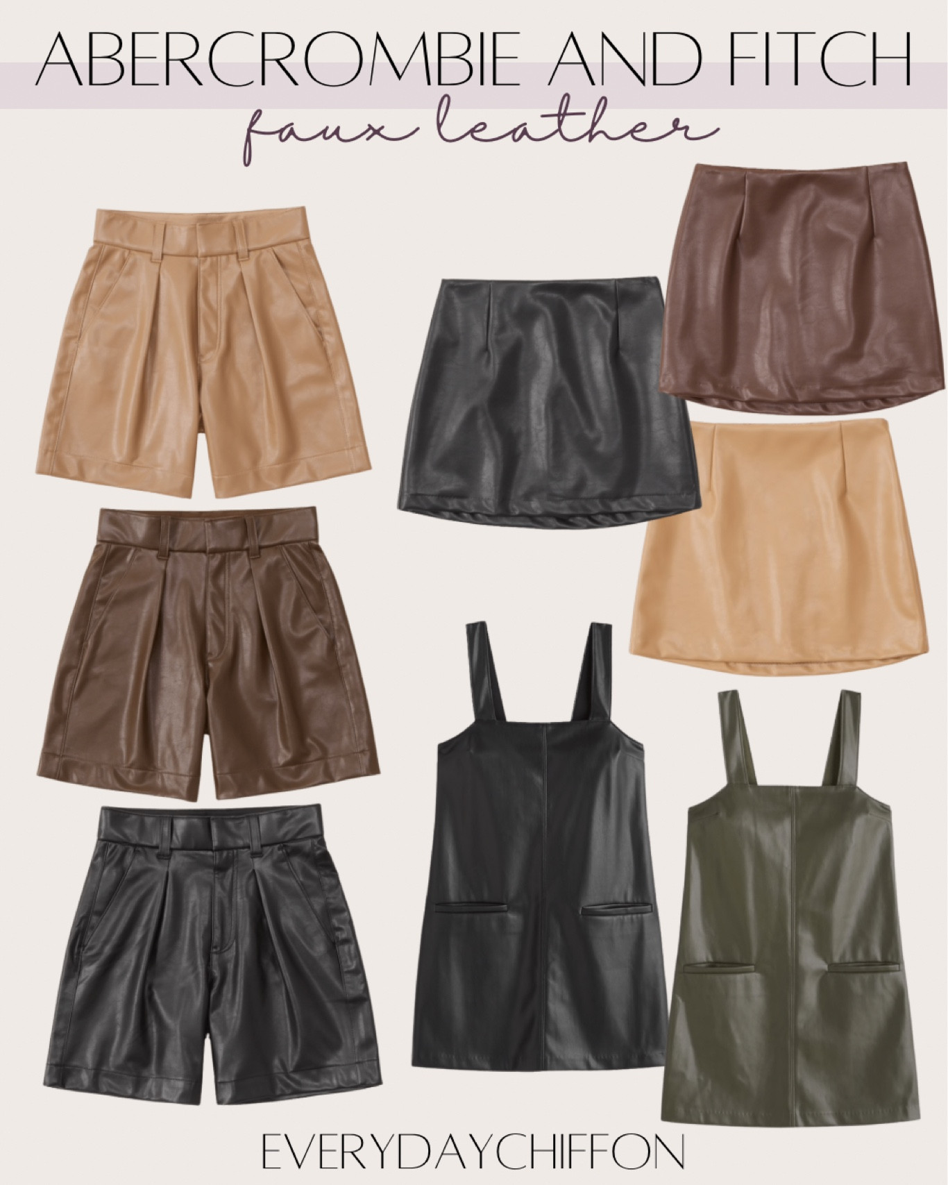 Abercrombie and Fitch faux leather on sale!

Faux leather shorts, work wear 
Fall outfits 
Faux leather skirt 
Faux leather skort
Fall skirts
Fall dresses, fall dress
Faux leather jumper dress
Abercrombie style 

#LTKsalealert #LTKstyletip #LTKSeasonal