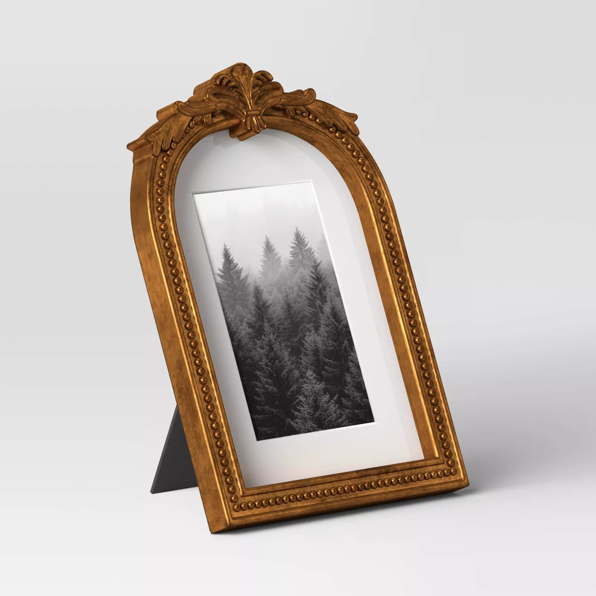 5"x7" Matted to 4"x6" Ornate Arch Table Frame Antique Brass - Threshold™ | Target