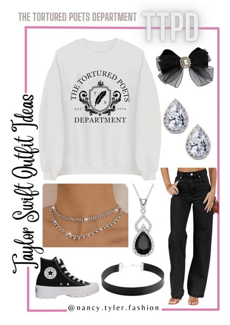 Amazon The Tortured Poets Department  Taylor Swift Outfit Ideas. 📝🤍 Eras Tour 2024 outfit ideas!  🤍🪶I linked some other items to this post as well. 🤍📚📖
#TaylorSwift #ErasTour #TTPDTaylorSwift  #TaylorSwiftTTPD #TheTorturedPoetsDepartment #TheTorturedPoetsDeparymentTaylorSwift Taylor Swift Eras Tour Ideas, Taylor Swift Lover Era, Taylor Swift 1989, Taylor Swift Movie, Taylor Swift Fearless, Taylor Swift Speak Now, Taylor Swift Red, Taylor Swift reputation, Taylor Swift evermore, Taylor Swift folklore, Taylor Swift outfits, Taylor Swift Eras Tour outfit ideas, Taylor Swift Eras Tour inspo, Taylor Swift inspo, Taylor Swift TTPD, Taylor Swift The Tortured Poets Department, , Taylor Swift Eras Tour TTPD outfits, TTPD outfit, The Tortured Poets Department  Taylor Swift outfits, white Taylor Swift outfits, black Taylor Swift outfits, white outfits, black accessories, white dresses, spring white dresses, summer white dresses, white party dresses, white prom dresses, white shower dresses, white sequin dresses, white sparkly dresses, shiny white dresses, fun dresses, formal dresses, light prom dresses, poetry, Tortured Poets, white formal dresses, brooches, black gloves, formal black gloves, choker necklaces, corset tops, corset dresses, women’s black shorts, black Converse shoes 

#LTKFestival #LTKparties #LTKfindsunder50