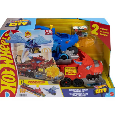 Hot Wheels City Ultimate Dragon Hauler Toy Vehicle Playset - 4pk | Target