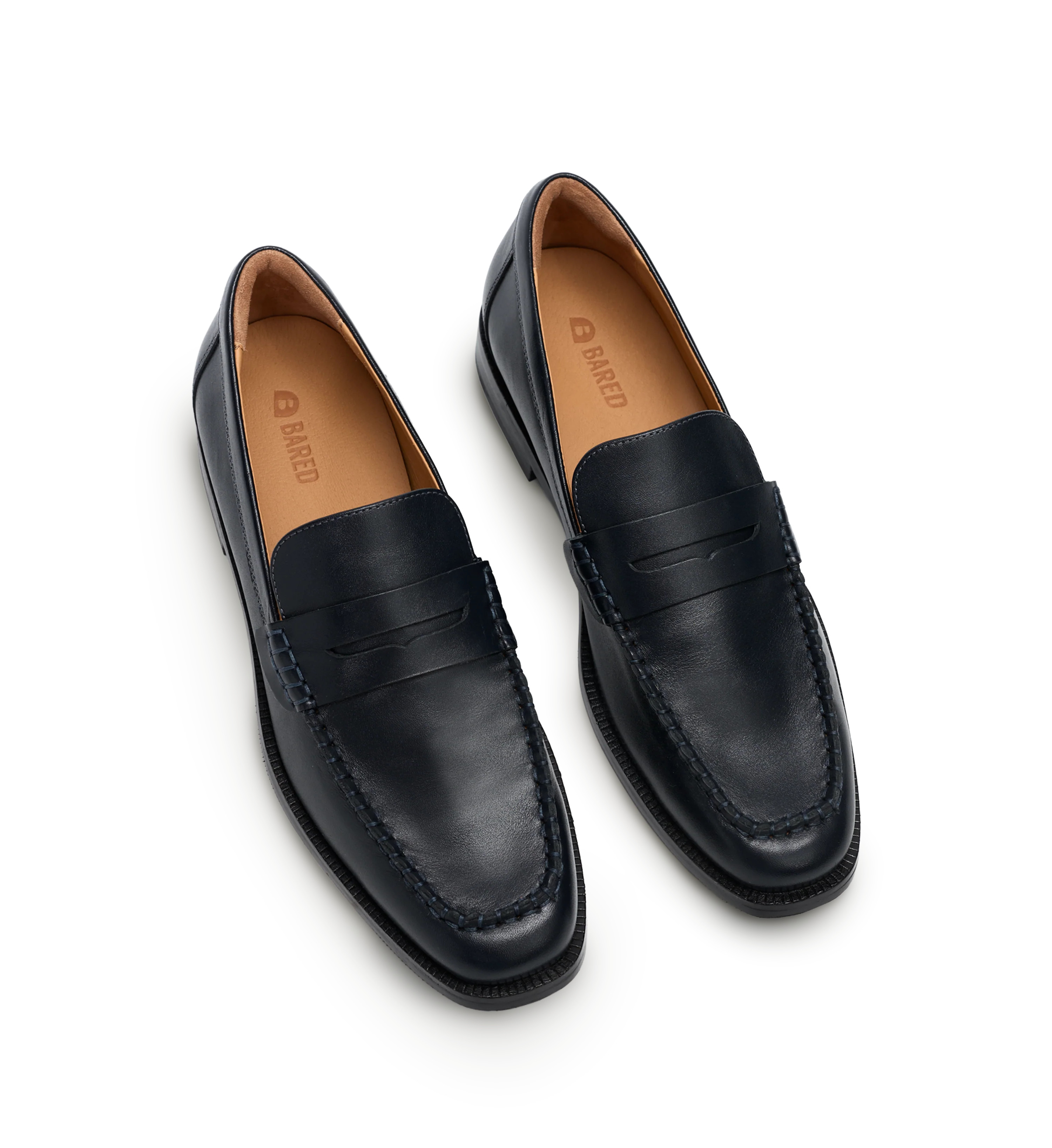 Maleo Navy Leather Loafers | Bared Footwear | Bared Footwear