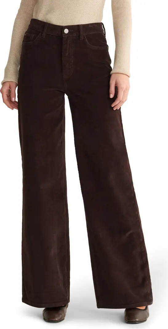 NCE High Waist Wide Leg Corduroy Jeans | Nordstrom