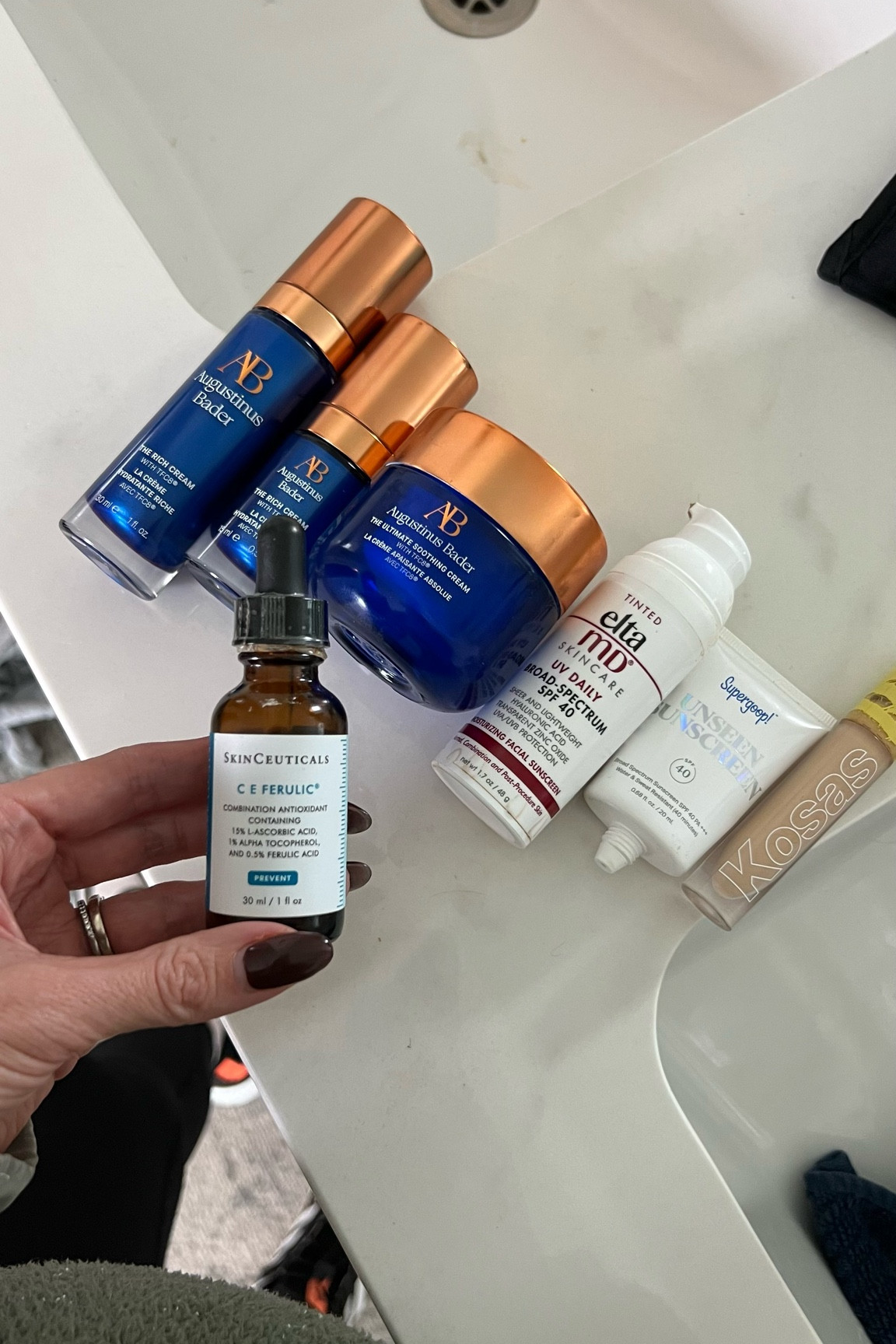 My entire skincare lineup is up to 20% off right now at @bluemercury until 12/4 with code GIFT! This SkinCeuticals CE ferulic has completely transformed my skin ✨ and Augustinus Bader is a celeb fave for a reason - the moisture is unmatched! A must for the winter. ❄️  #ad

#LTKsalealert #LTKbeauty #LTKCyberweek