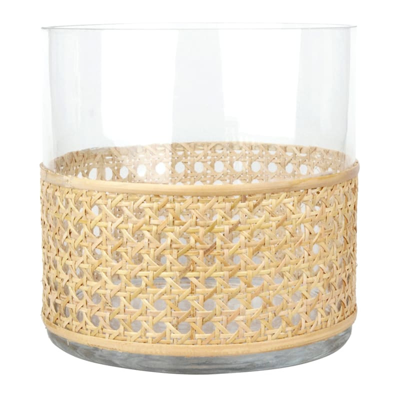 Cane Wrapped Glass Vase, 8" | At Home