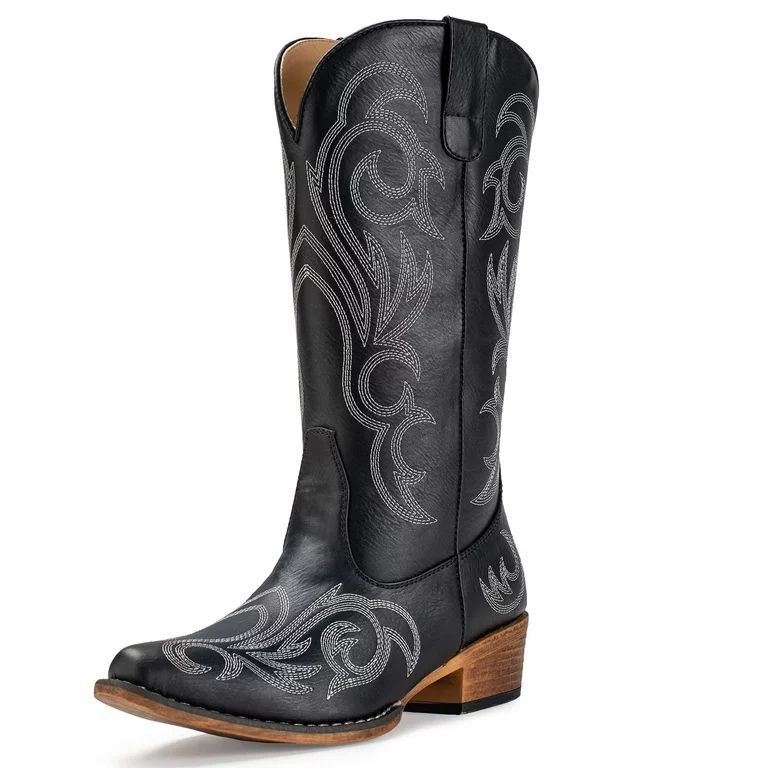IUV Cowboy Boots For Women Pointy Toe Women's Western Boots Cowgirl Boots | Walmart (US)