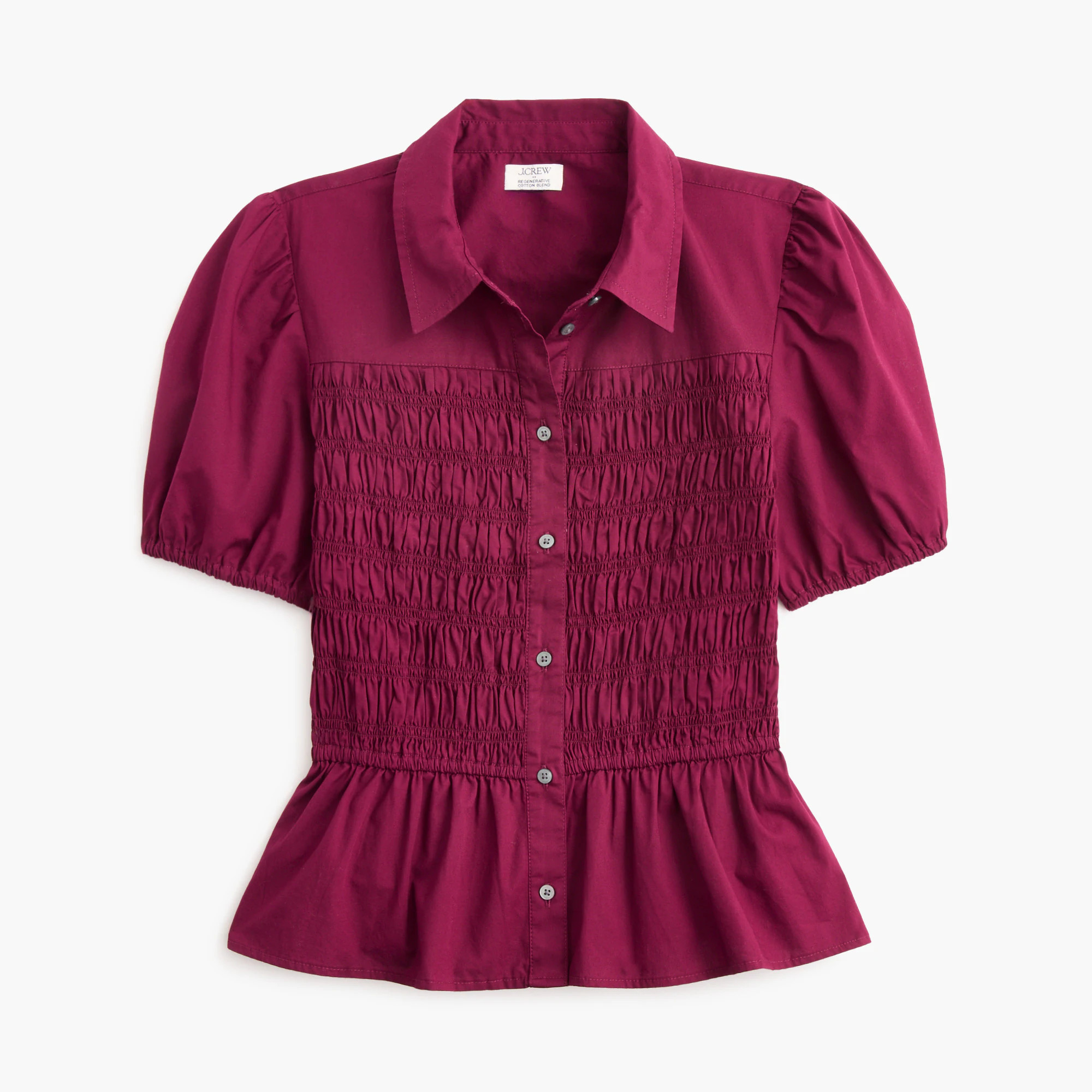 Smocked button-front top | J.Crew Factory