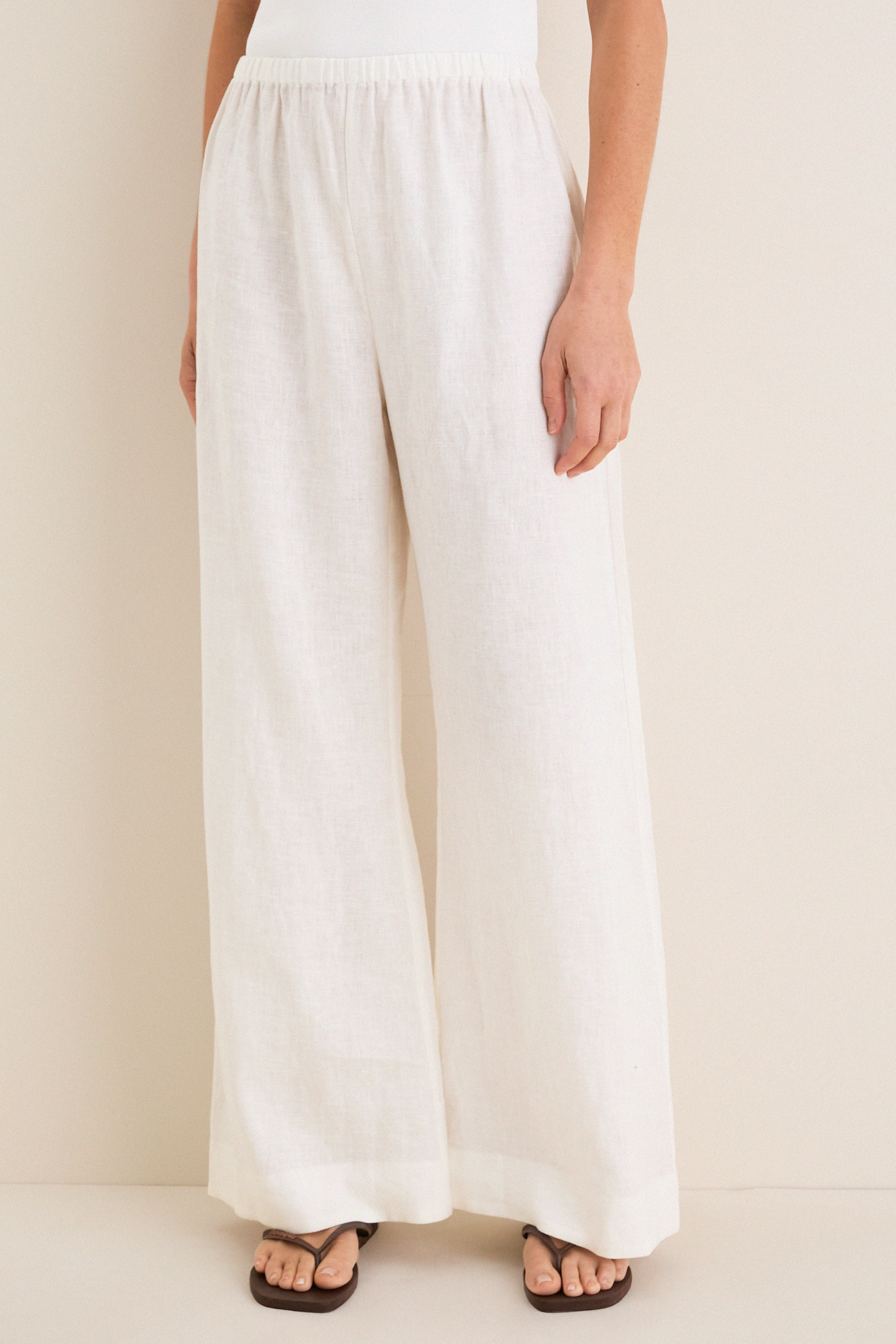 Porcelain Linen Anya Pants | Tuckernuck (US)