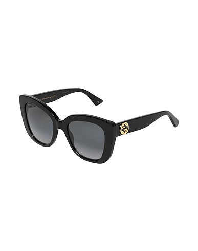 GUCCI GG0327S-001 52 Sunglass WOMAN ACETATE
 | Occhiali Da Sole Nero Donna | YOOX | YOOX IT