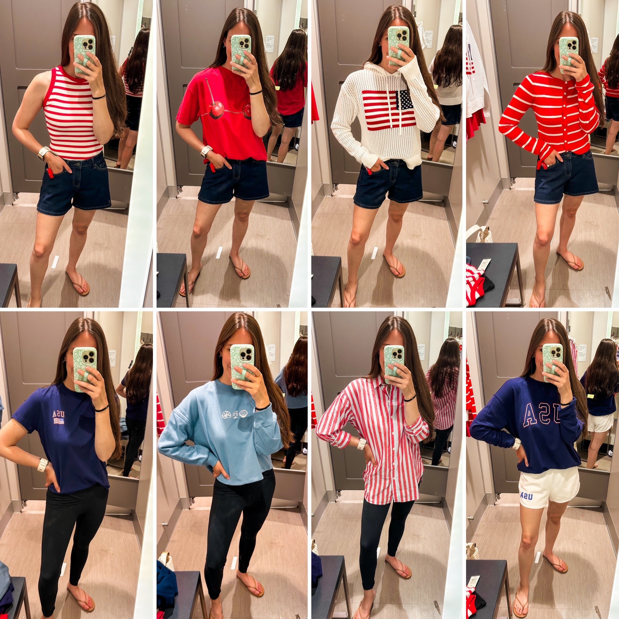 Target 4th of July edition try on haul! All the stripes, red and blue! 
Wearing small in striped tank
Small in striped red cardigan 
XS in blue 🐚 sweatshirt 
XS in 🍒 tee 
Tts denim shorts 
Size small blue USA sweatshirt 
XS USA shorts 
Sandals tts 
Size medium USA t shirt 
XS striped button down 
XS flag hoodie 

#LTKFindsUnder50 #LTKFindsUnder100 #LTKStyleTip