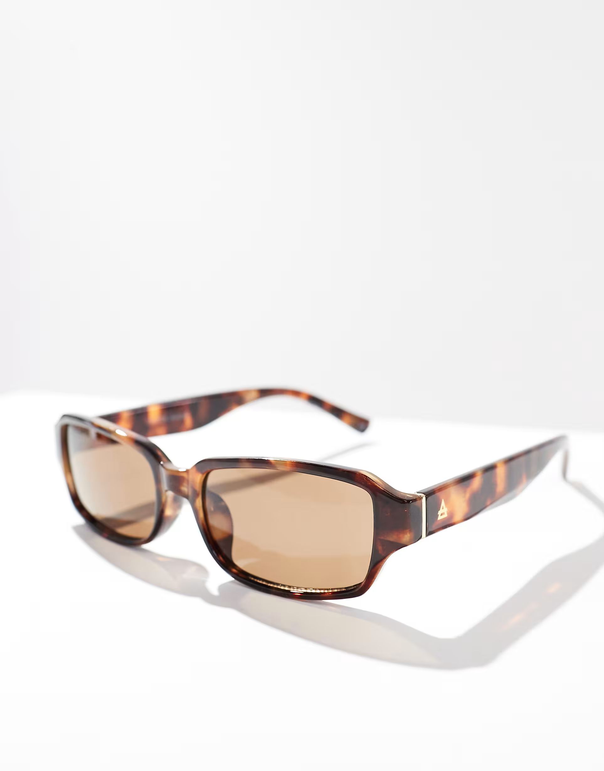 AIRE crater rectangle sunglasses in brown | ASOS (Global)