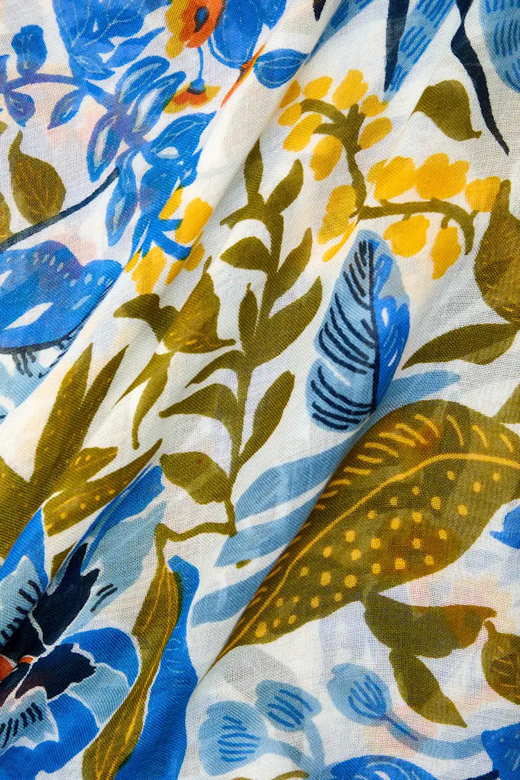 Grenada Blue Multi Floral Sarong Swim Cover-Up | Lulus