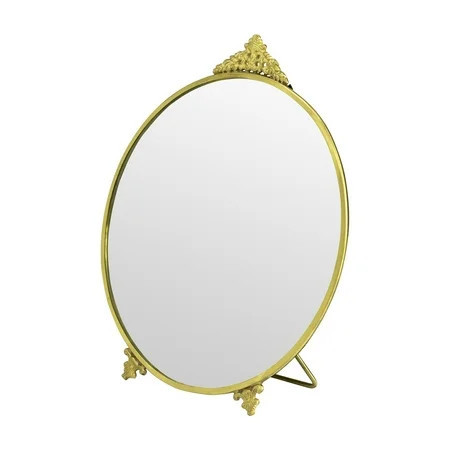 My Texas House Gold Round Metal Standing Vanity Mirror, 8" x 9" | Walmart (US)