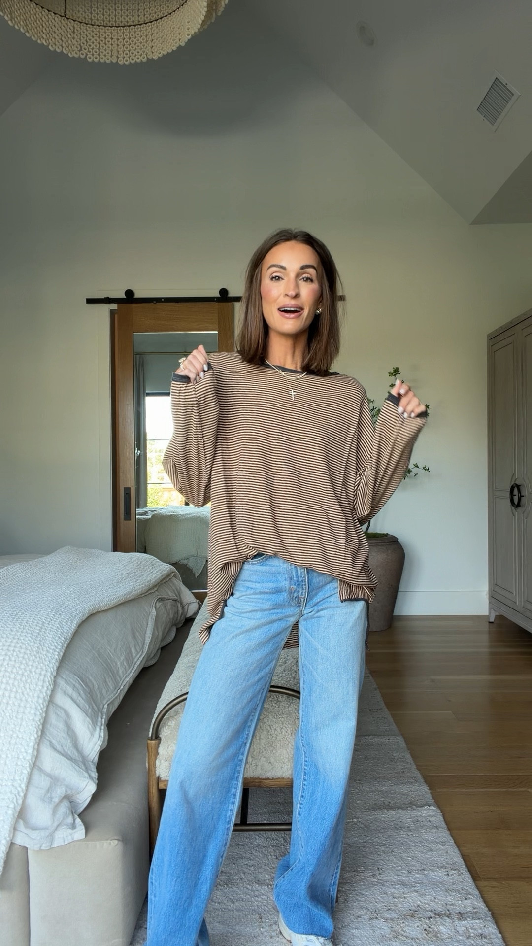 always love a good oversized tee! 🫶🏼and these stripes 😍 wearing xs / runs big 