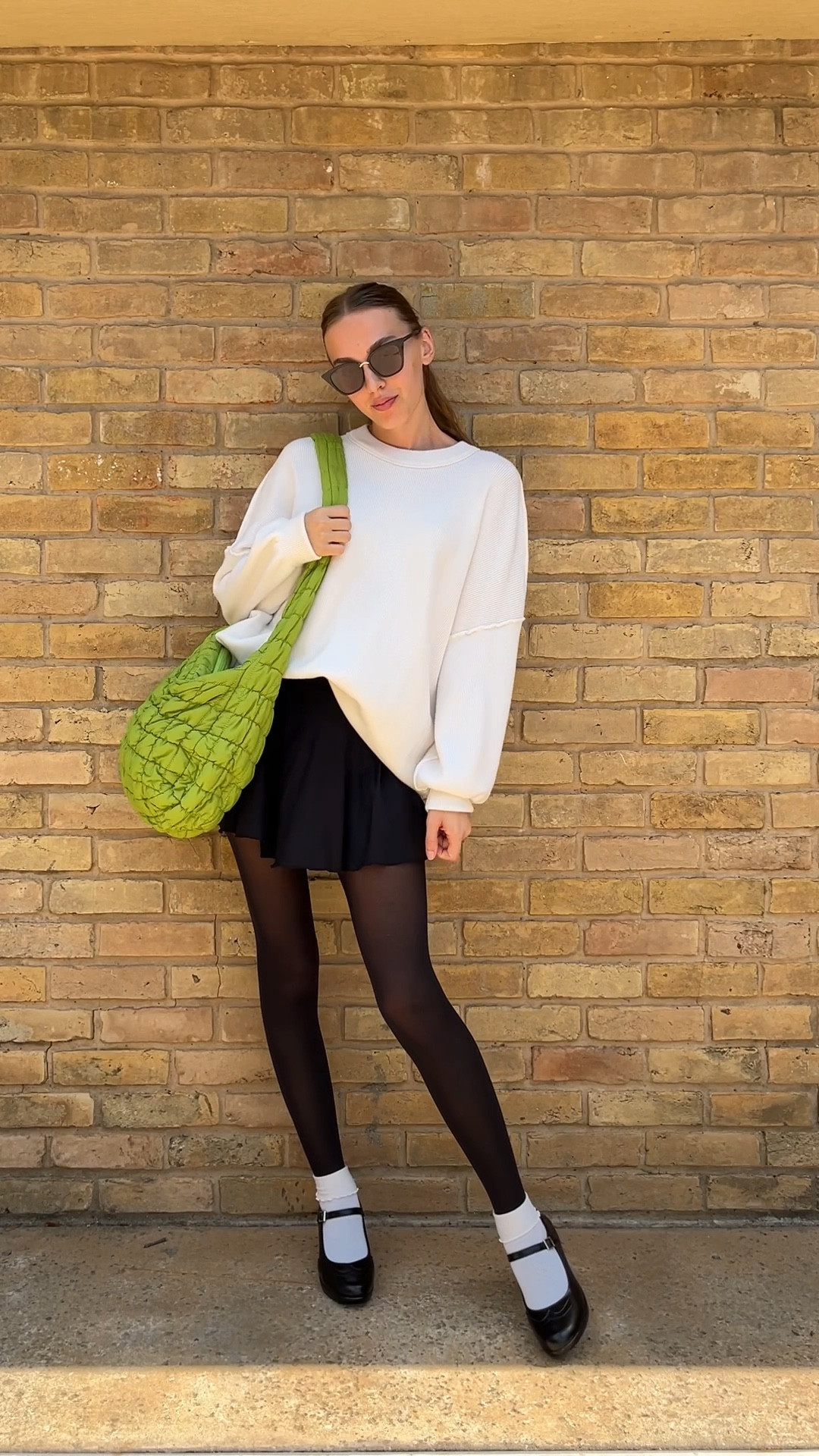My sweater is currently on sale with a clippable coupon making it just $20!

So soft and cozy with a great oversized fit! Washes  super well! 5’7” wearing a Small. 

#sweateroutfits #oversizedsweater #falloutfits #winteroutfits #tightsoutfitideas 
 
Oversized sweater outfits, mini skirt with tights outfit, mary janes shoes outfit ideas, sweater with skirt outfits

#LTKSeasonal #LTKFindsUnder50 #LTKVideo