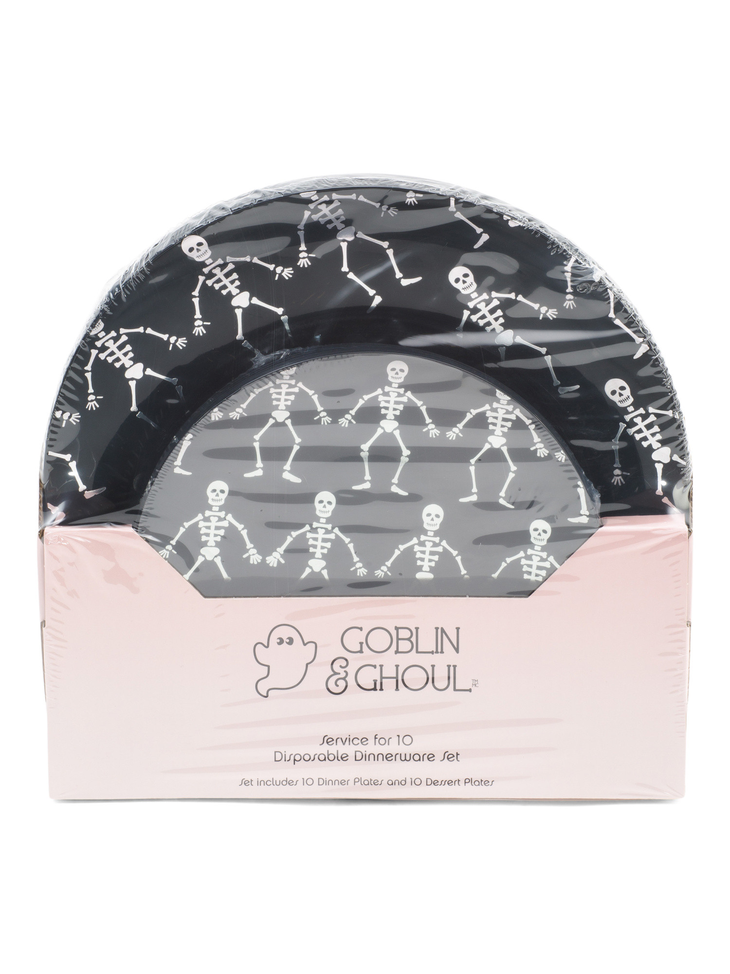 20pc Smiling Skeletons Boxed Plate Set | Marshalls