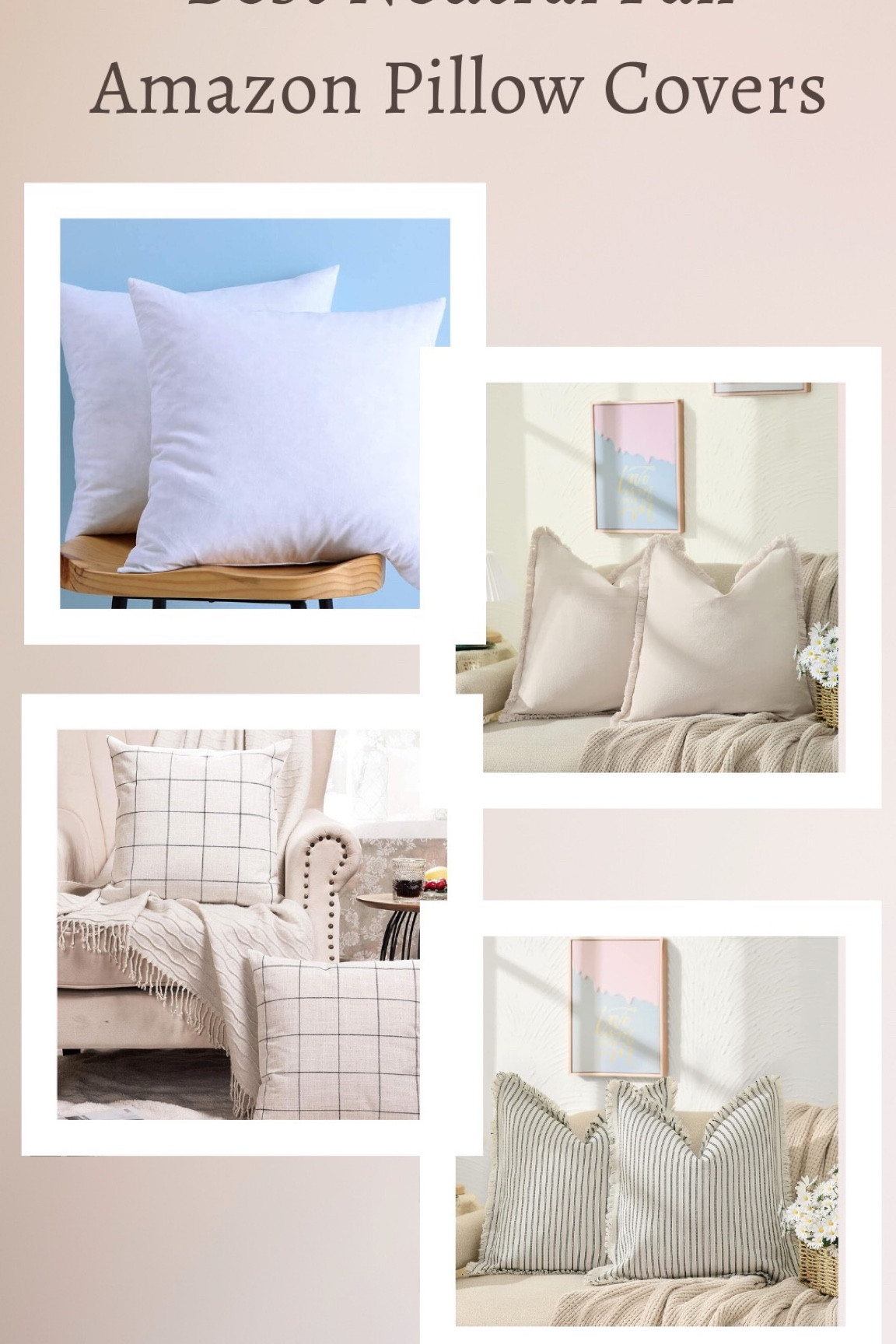 Neutral and cozy pillows for fall!! I have the plaid and solid ones and love them!

#LTKhome #LTKSeasonal #LTKunder50