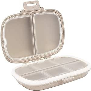 Holii Travel Pill Organizer, 8 Compartments Portable Pill Case, Daily Pill Box to Hold Vitamins, ... | Amazon (US)