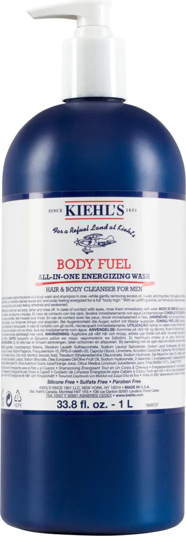Kiehl's Since 1851 Body Fuel All-in-One Energizing & Conditioning Wash $80 Value | Nordstrom | Nordstrom