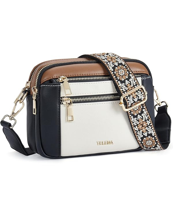 Telena Crossbody Purse for Women Small Crossbody Bags Trendy Vegan Leather with Adjustable Should... | Amazon (US)