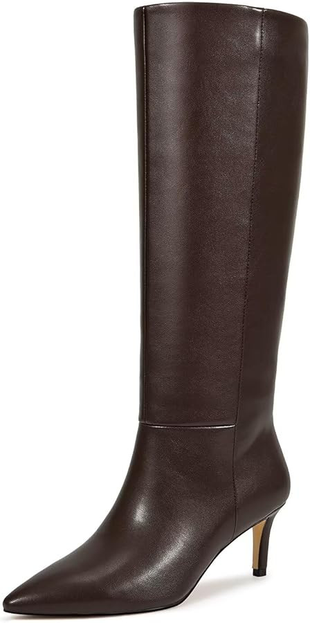 wetkiss Knee High Boots for Women, with Kitten Heel and Pointed Toe Design, Classic and Sexy | Amazon (US)