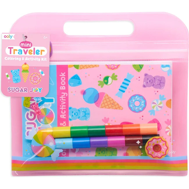 Mini Traveler Coloring & Activity Kit, Sugar Joy | Maisonette