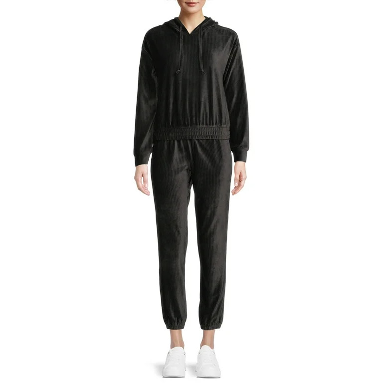 No Boundaries Juniors Corduroy Hoodie and Jogger Pants Set, 2-Piece - Walmart.com | Walmart (US)