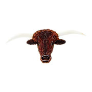 Longhorn Brooch Brown | Mignonne Gavigan