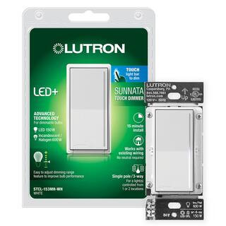 Lutron Sunnata Touch Dimmer Switch, for LED and Incandescent Bulbs, 150-Watt LED/3 Way or Multi L... | The Home Depot