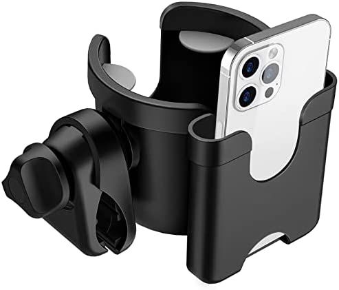 Guiseapue Stroller Cup Holder with Phone Holder, Universal Bottle Holder for Wheelchair, Walker, ... | Amazon (US)