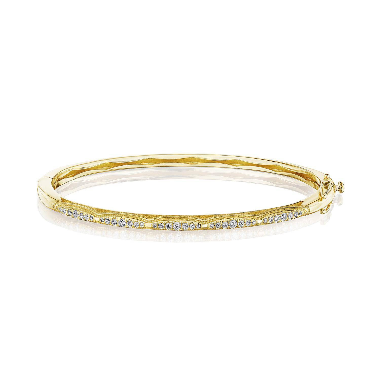 Bangle, Single Row Diamond, 3mm | Tacori