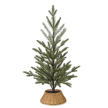 North Pole Trading Co. 25in Rattan Potted Christmas Tabletop Tree, Color: Green - JCPenney | JCPenney