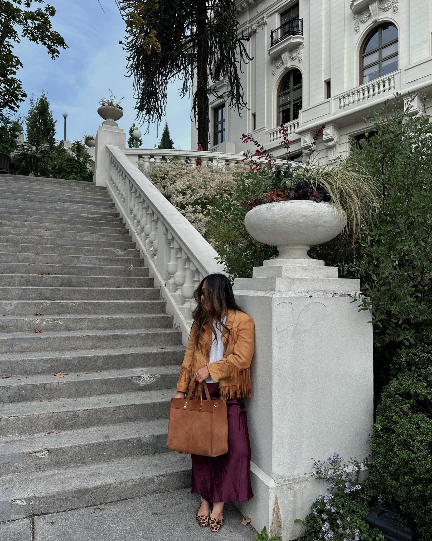 when the jacket holds you like a lover. here for the fall fringe🤎

### elevated casual minimal style fall inspo outfits aesthetic pose street trends