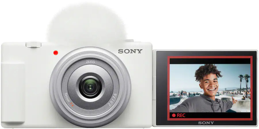 Sony - ZV-1F Vlog Camera for Content Creators and Vloggers - White | Best Buy U.S.
