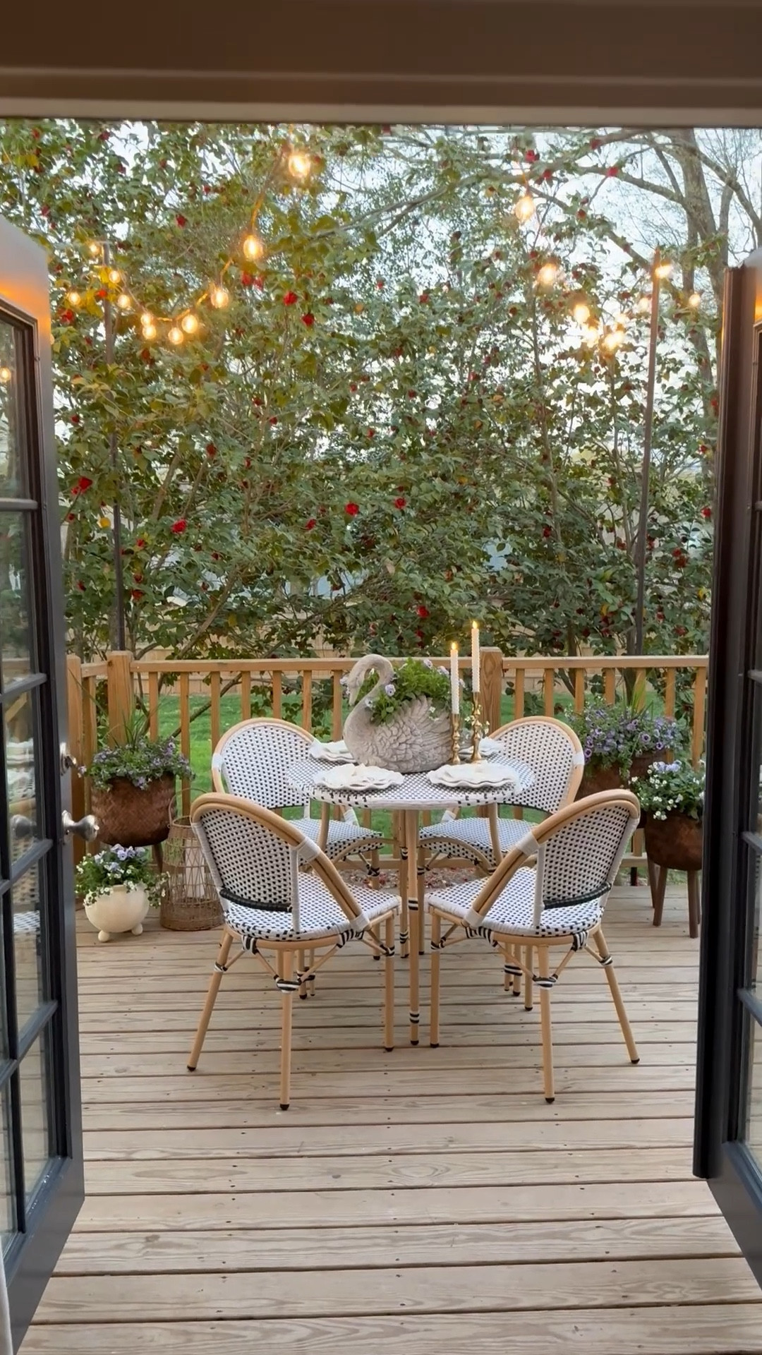 We were thrilled to partnered with @Wayfair to get our deck ready for spring. We added string lights, a bistro set, pretty planters and some melamine plates perfect for eating outside! #wayfair #wayfairpartner #ad

#LTKSaleAlert #LTKHome #LTKSeasonal