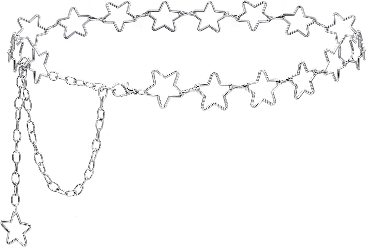 Waist Chain Belts for Women Adjustable Belly Chain Fashion Metal Link Chain for Dresses | Amazon (US)