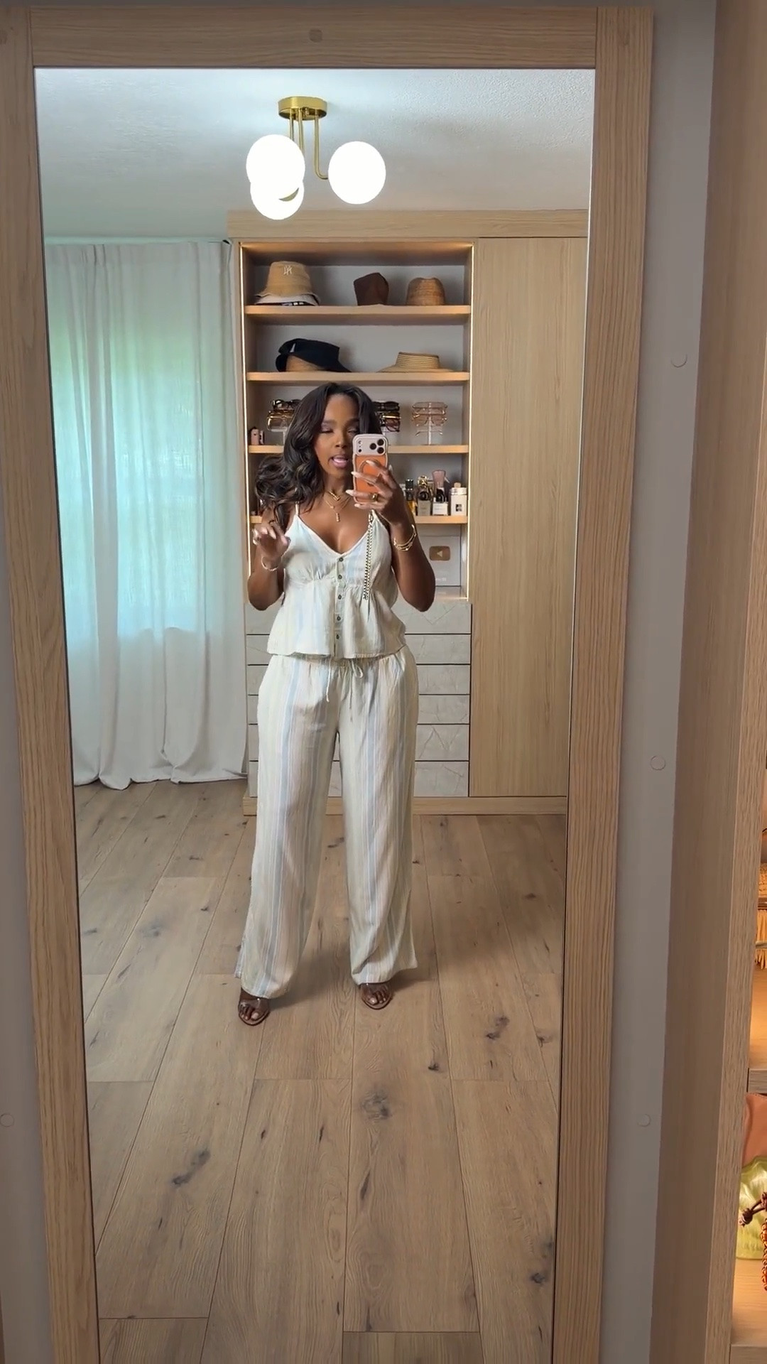 Hi Babes! 🤍✨

I don't say this often, but this matching set is one of the cutest pieces I've seen in a long time! It's lightweight, flattering, and looks like something you'd pack straight into your vacation suitcase.

✨ Fit Details:
• Wearing a size Small
• Matching two-piece linen-inspired set
• Flowy cami with adjustable straps
• Relaxed wide-leg pants with pockets
• Easy to wear together or mix and match

🤍 Where to Wear:
• Vacation
• Brunch
• Beach towns
• Resort dinners
• Shopping
• Casual date night
• Weekend outings

✨ Style Tip:
Matching sets make getting dressed effortless! Wear the pieces together for a polished look, or style each separately with your favorite denim, shorts, or linen pants for endless outfit options.

Everything is linked below!

xx, Kira | IG: KirasFashionFinds

Measurements:
Kira: 5'4" | Size Small | 140 lbs

#LTKPetite #LTKgrwm #LTKootd