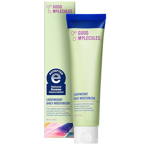 Good Molecules Lightweight Daily Moisturizer Face Cream – 100 ml / 3.38 fl oz - Non-Greasy Facial Moisturizer Face Lotion with Shea Butter & Hyaluronic Acid | Amazon (US)
